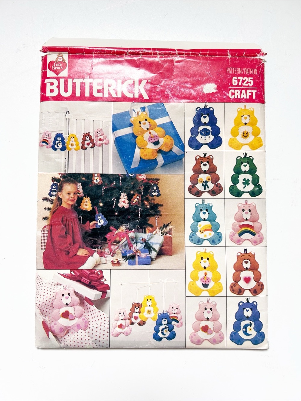 Vintage 1984 Butterick Craft Pattern 6725 Care Bears Ornaments DIY Handcraft